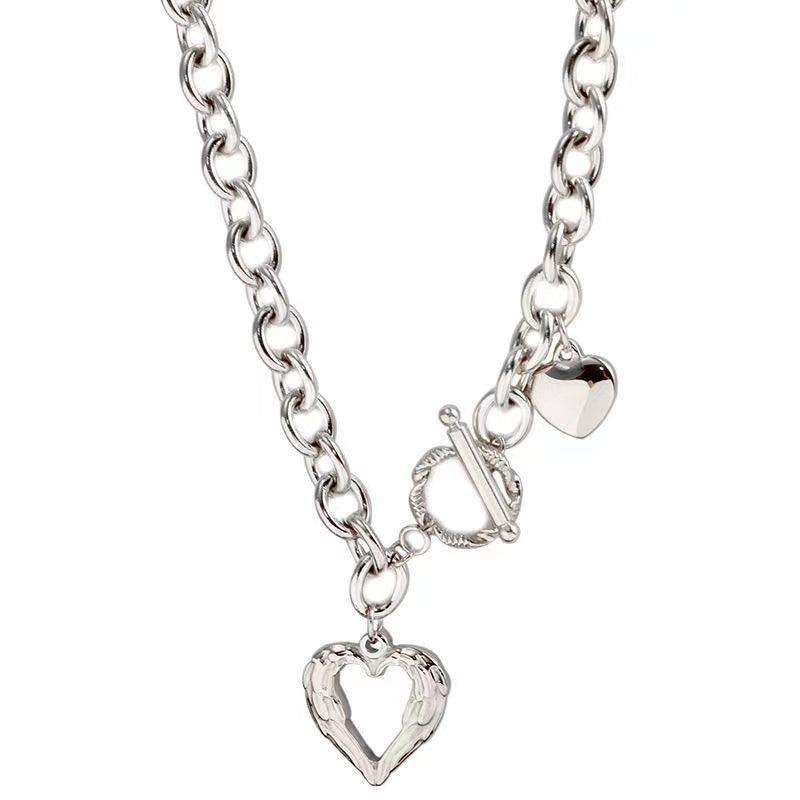 925 Sterling Silver Forever Love Heart Pendant Necklace/Bracelet