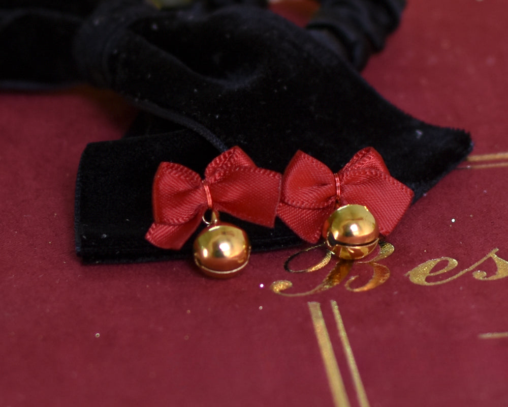 Bow Knot Bell with "Jingle Bell" Ear Clip Christmas Earrings LJC14