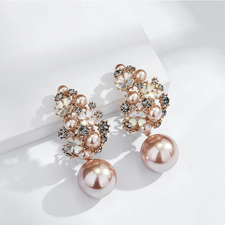 Elegant and Romantic Personality Sexy Vintage Floral Earrings 服饰与配饰 PDD Coffee Gold 