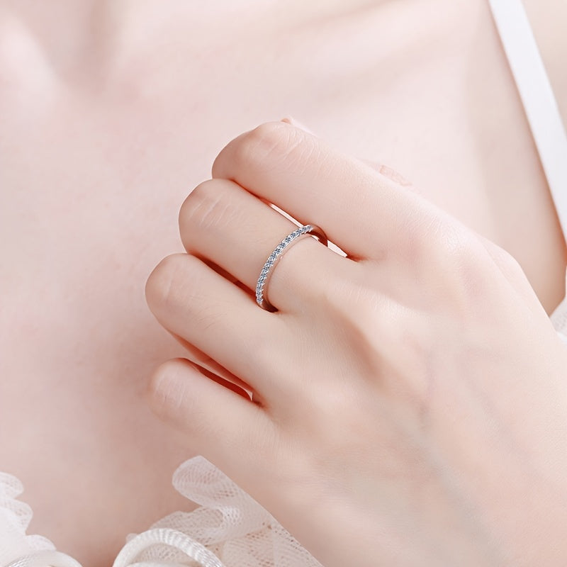 2ct Round Cut Moissanite Anniversary Ring - Stunning Wedding Engagement Band for Women - Perfect Valentine's Day Gift