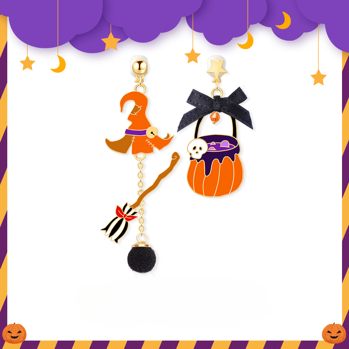 Halloween Earrings  Earnail Earclip LJH49
