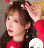 Christmas Earrings Cute Long Joker Ear Clip LJC7