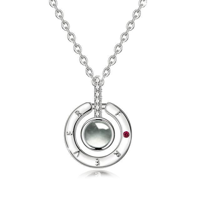 100 languages I love you Pendant Necklace Romantic Love Memory Projection Fashion Jewelry - lightofjuwelen