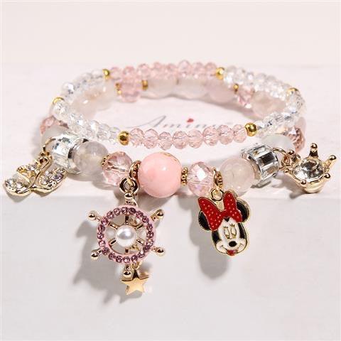 Sparkly Crystal Charm Bracelet with Gift Box Set for Girls