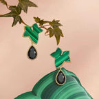 💖Sterling Silver Fresh Spring Ivy Green Retro Drop Dangle Earrings