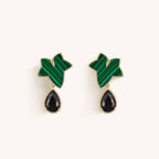 💖Sterling Silver Fresh Spring Ivy Green Retro Drop Dangle Earrings
