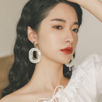 💋925 Silver Women's Hoop Geometric Shapes Earrings Dangle Drop Packs
