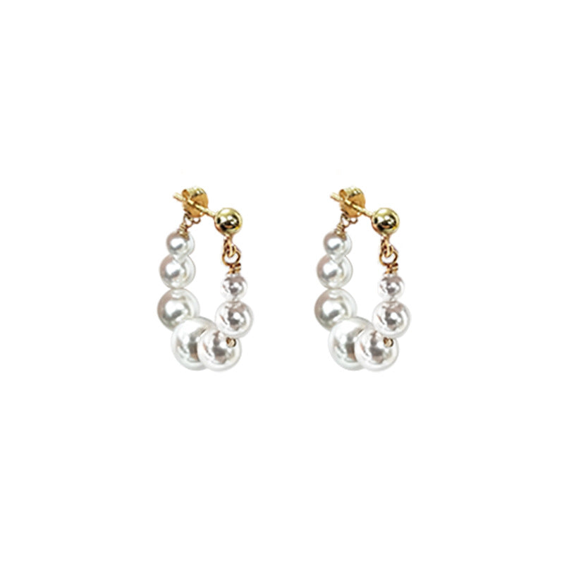 Handmade Small Pearl Earrings with Stylish Personality