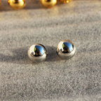 18K Gold Plated Round Ball Fashion Style Stud Hoop Earrings