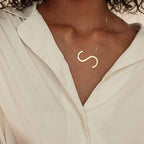 A TO Z Name 14K Gold Plated Choker Necklace