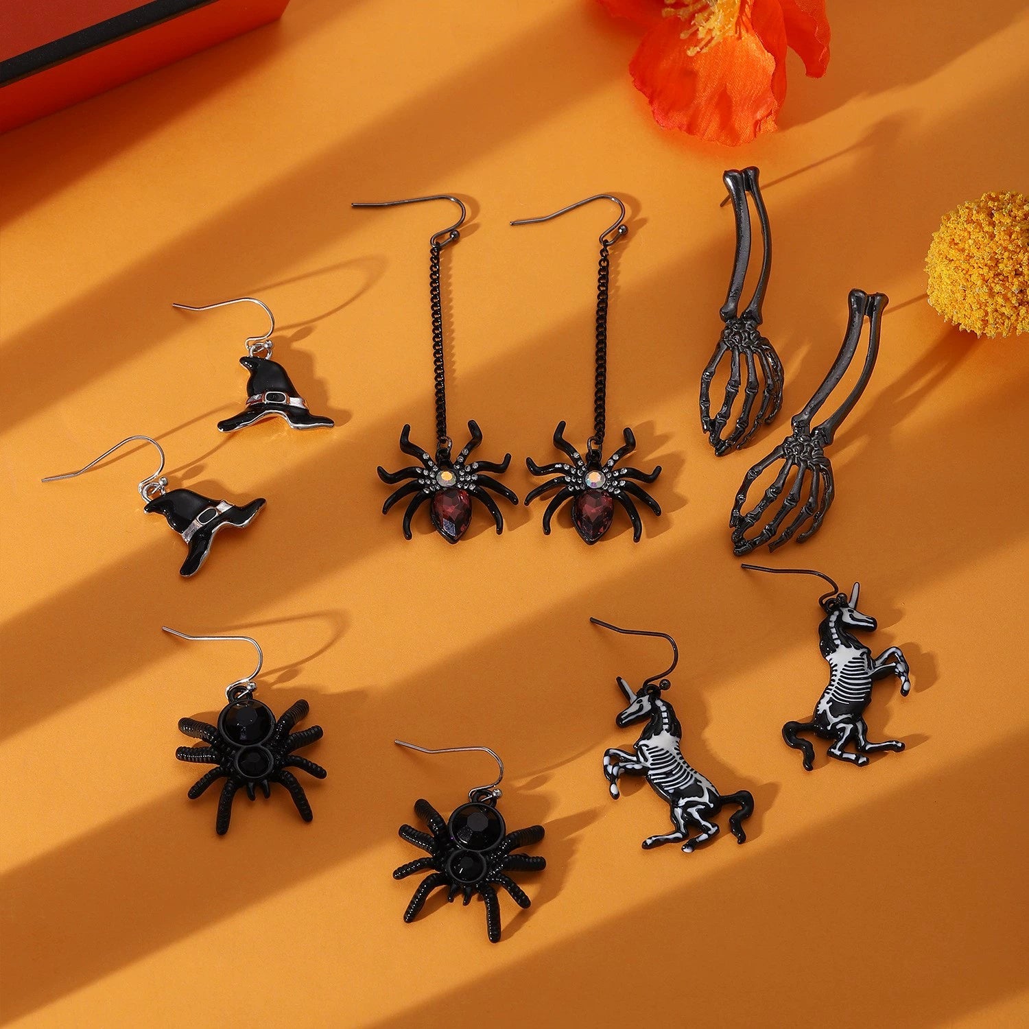 Halloween Cute Sweet Cool Spider Earrings LJH51