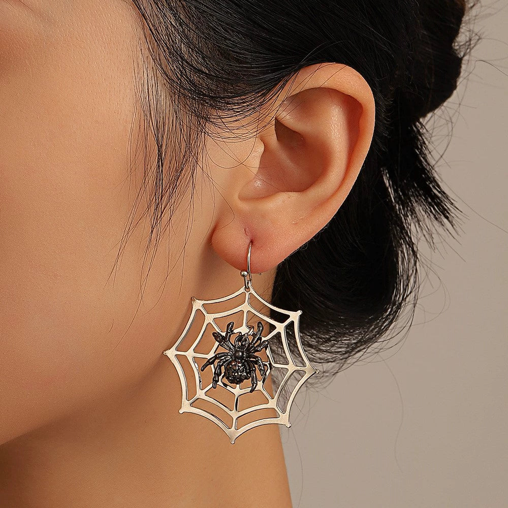 Halloween Cute Sweet Cool Spider Earrings LJH51