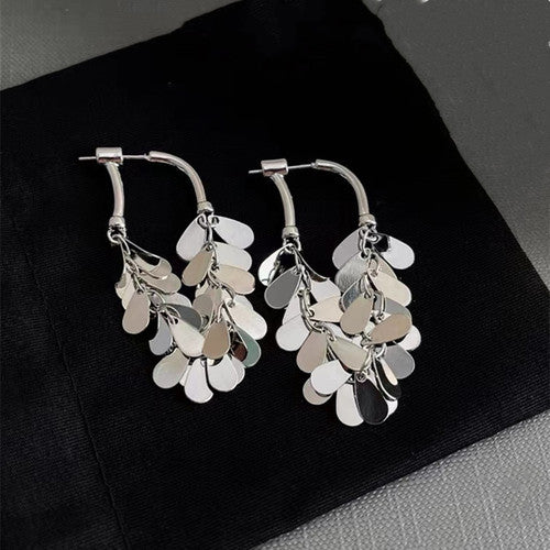 Metal Sequin Tassel Earrings LJ52