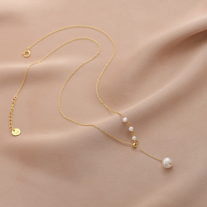 18K Gold Plated Cultured Freshwater Pearl Adjustable Necklace