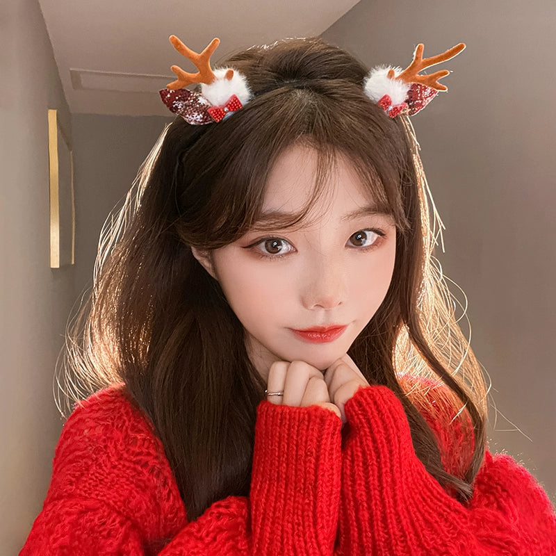 Christmas Headdress Butterfly Branches Headband Hairpin LJC3