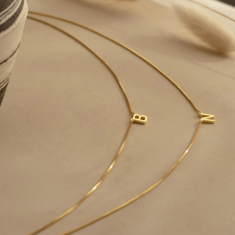 Hot Ins Style Layer Personalized Name Word Necklace
