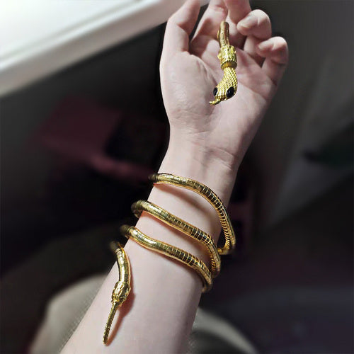 Halloween Winding Snake Bracelet Necklace Spice  LJH42