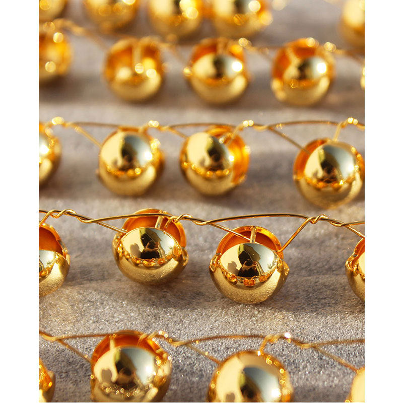 18K Gold Plated Round Ball Fashion Style Stud Hoop Earrings