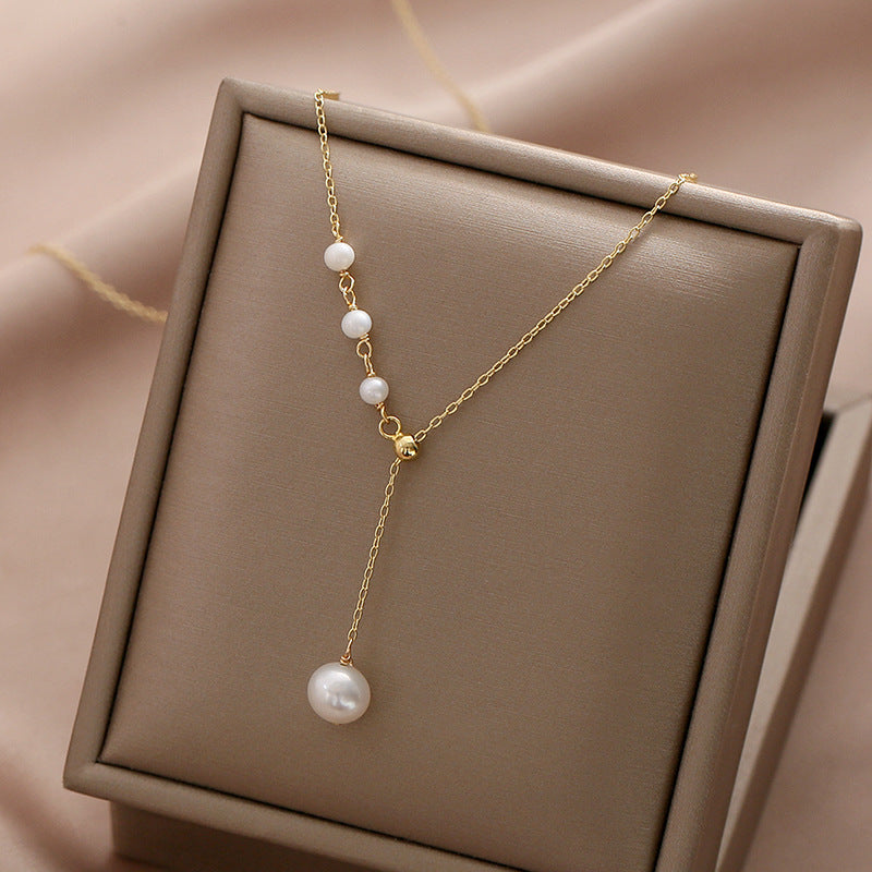 18K Gold Plated Cultured Freshwater Pearl Adjustable Necklace
