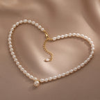 Sterling Silver White A-Grade Freshwater Cultured-Pearl Necklace
