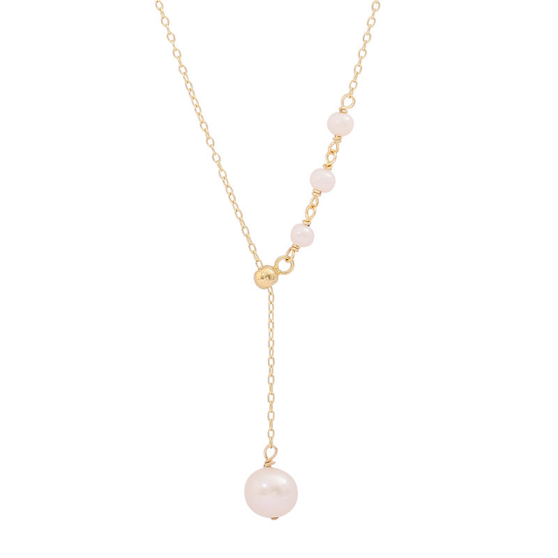 18K Gold Plated Cultured Freshwater Pearl Adjustable Necklace
