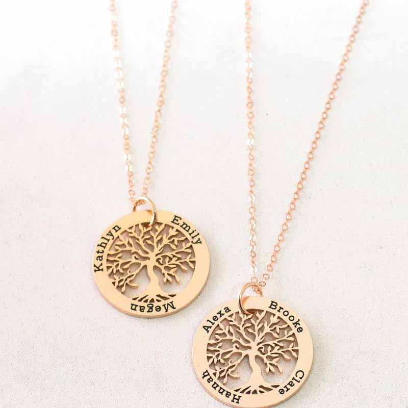 925 Sterling Life Tree Name Pendant Chain Necklace