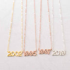 Birth Year Custom Necklace for Thanksgiving Gift