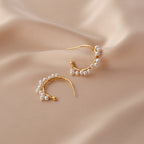 Alicia Bonnie Blanche Gold White Pearls Drop Earrings