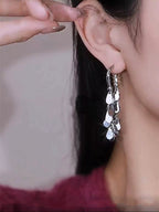 Metal Sequin Tassel Earrings LJ52