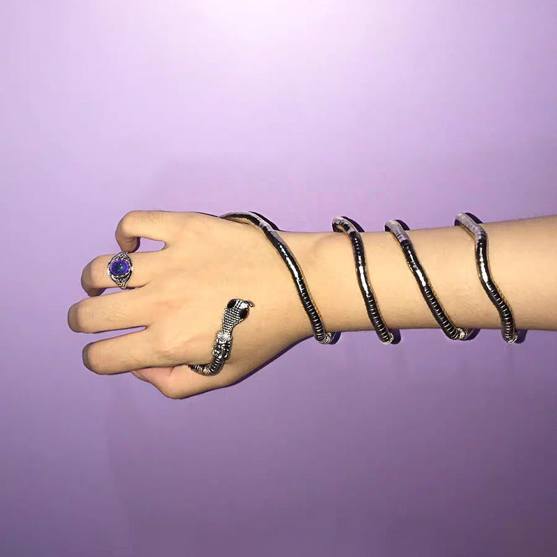 Halloween Winding Snake Bracelet Necklace Spice  LJH42
