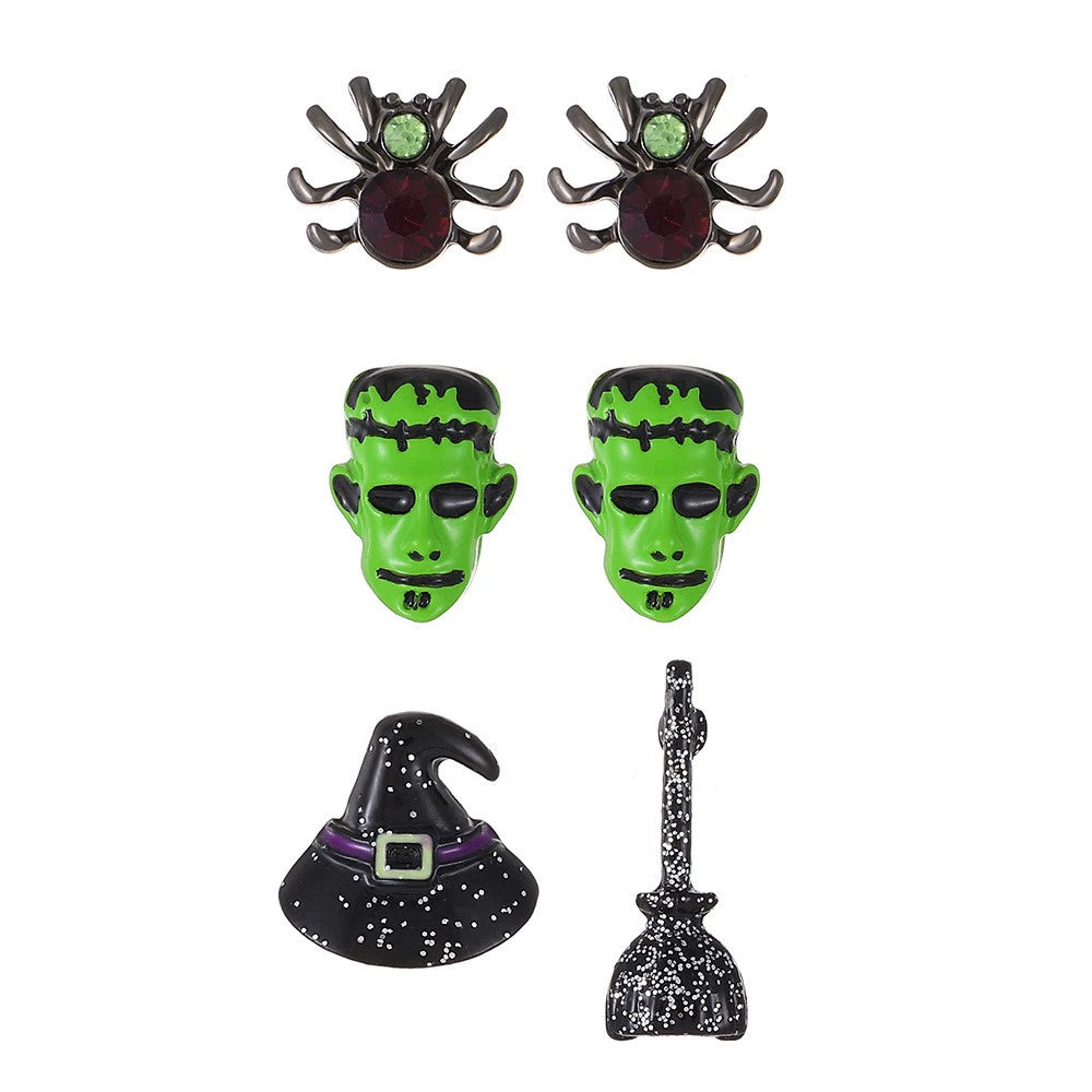 Halloween Cute Sweet Cool Spider Earrings LJH51