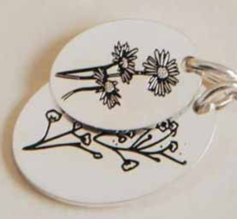 Birth Flower Pendant Chain Necklace for Birthday Gift