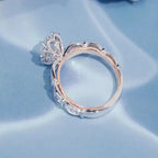 Customized Double-color Hollow Out Diamond Ring - lightofjuwelen