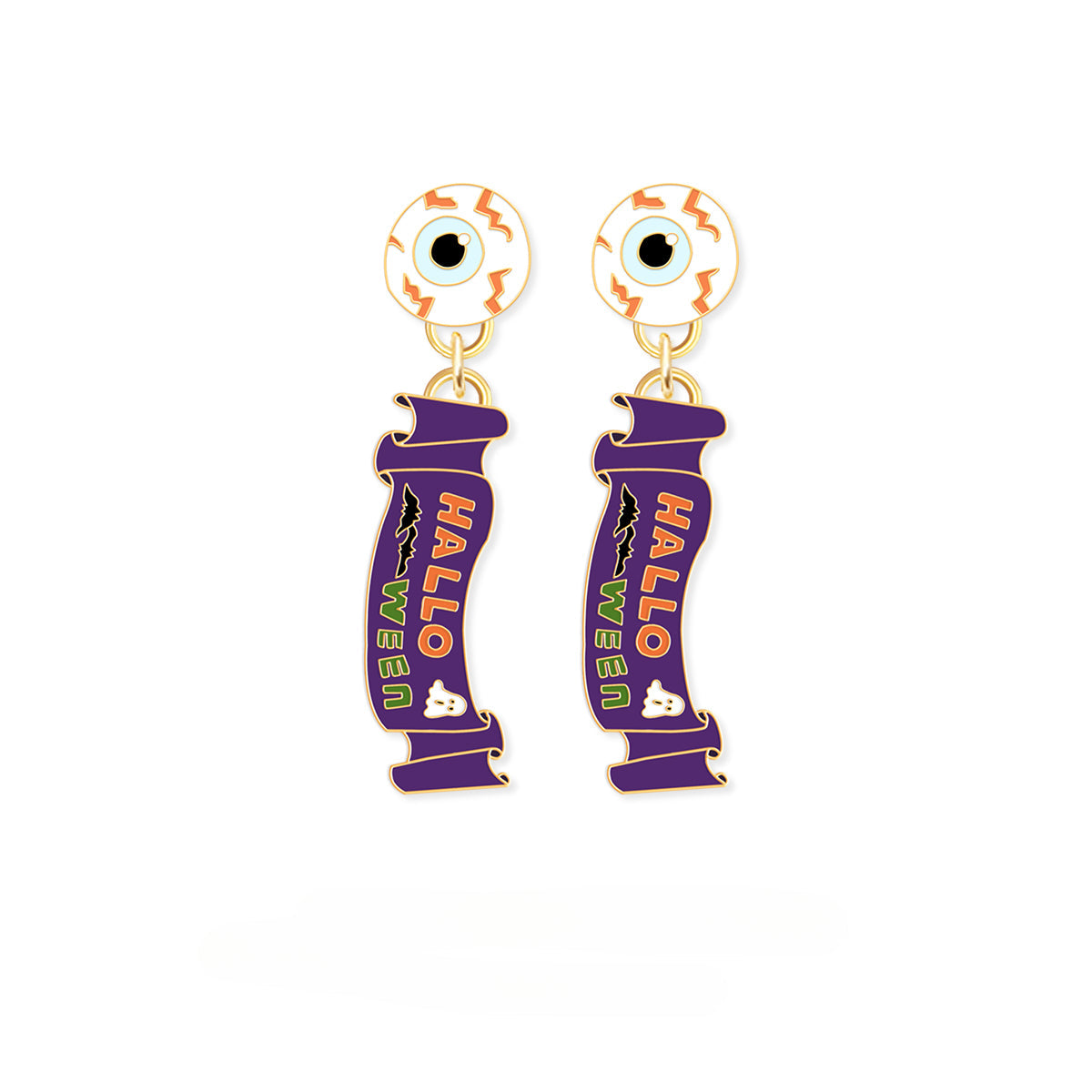 Halloween Cute Earrings Pure Silver Needle Ear Clip LJH46