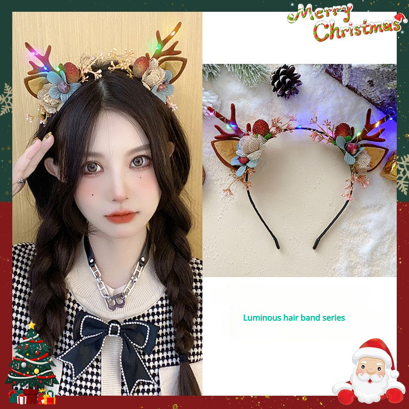 Christmas Headdress Butterfly Branches Headband Hairpin LJC3