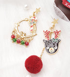 Christmas Gift Deer Ear Studs Earrings Ear Ornaments Ear Clips LJC4