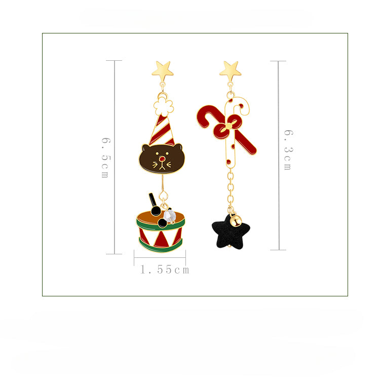 Christmas Earrings Cute Long Joker Ear Clip LJC7