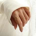 Simply Ins Style Gold Plated Connecting Ring