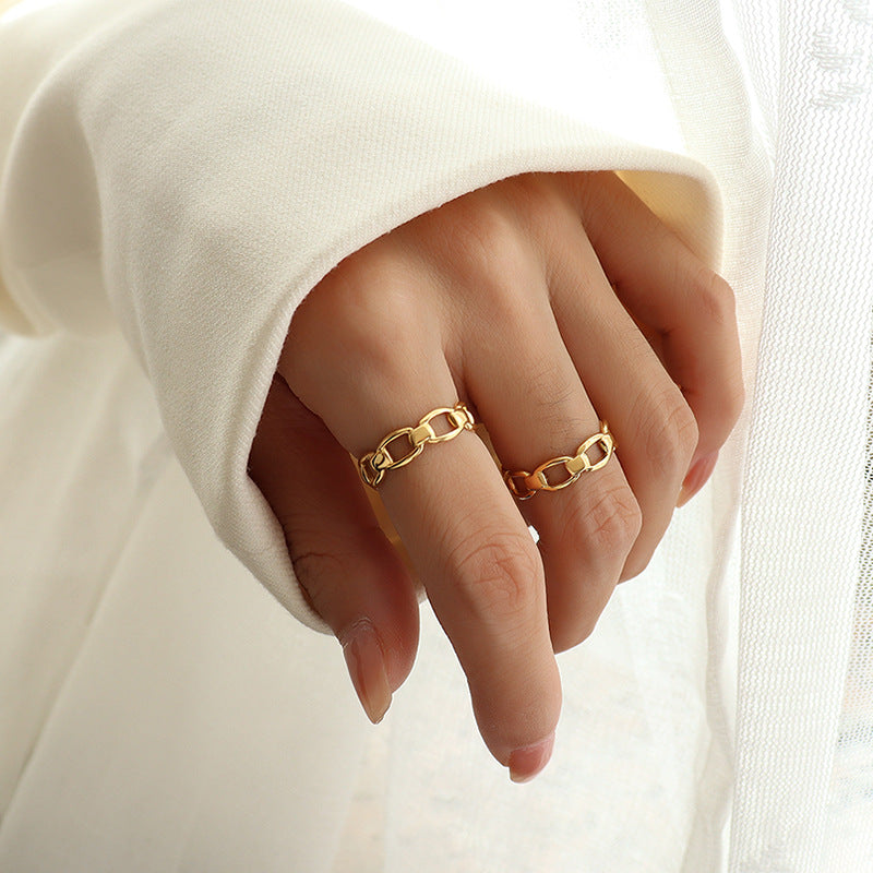 Simply Ins Style Gold Plated Connecting Ring
