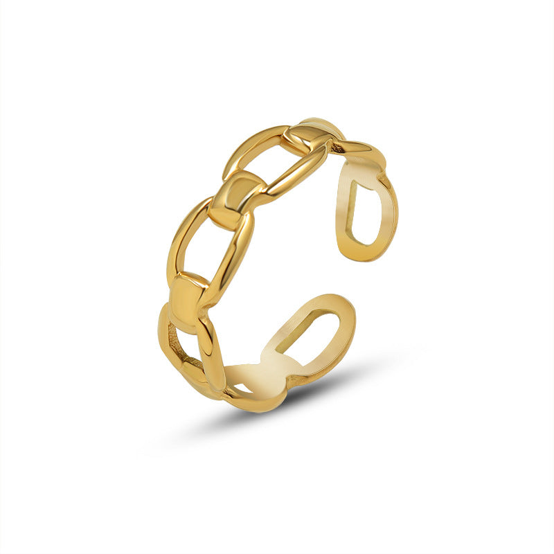 Simply Ins Style Gold Plated Connecting Ring