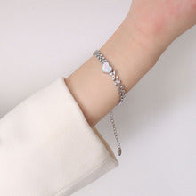 18K Gold Plated Wheat and White Sea Shell Bracelet