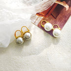 14mm Tasnsui Pearl Gold Vermeil on Silver Earrings