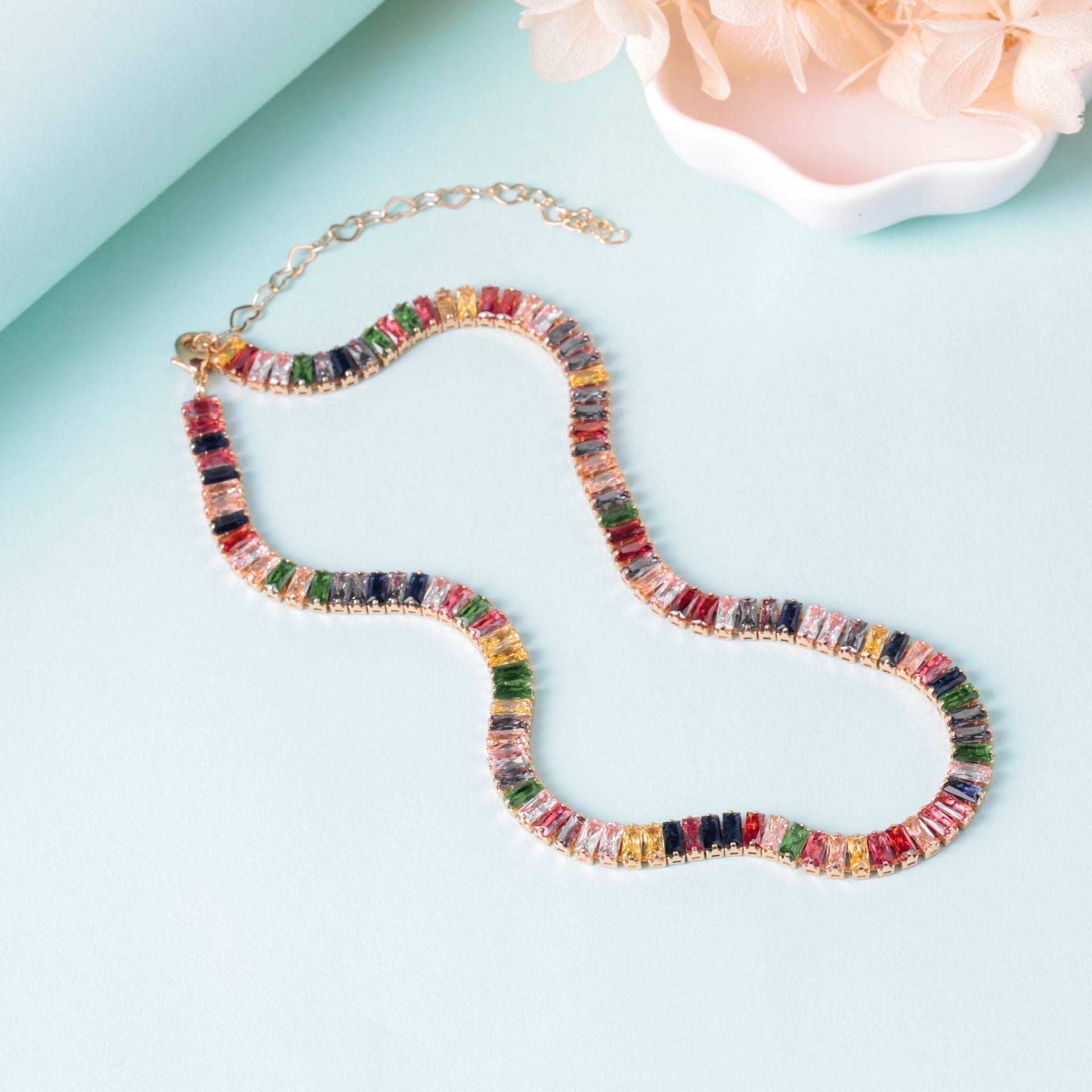 Necklace Aesthetic Simple Adjustable Mobius Crystal Chain