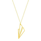 Air Plane Necklace Origami Geometric Minimalist Necklace