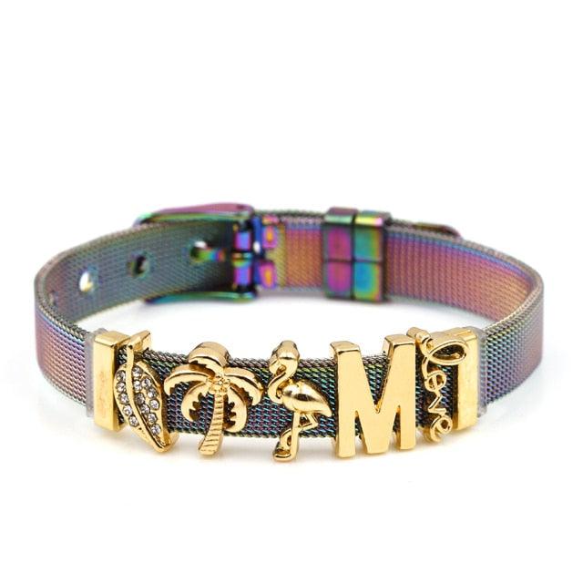 Golden Love Two-tone Stainless Steel Mesh Bracelets - lightofjuwelen