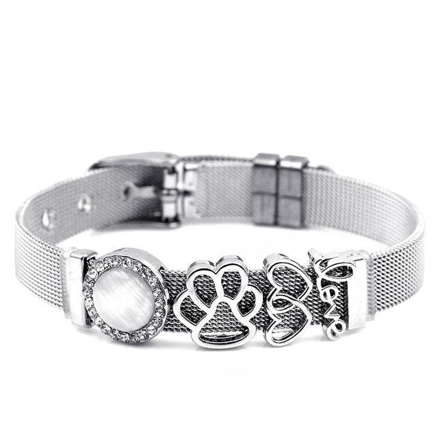 Golden Love Two-tone Stainless Steel Mesh Bracelets - lightofjuwelen