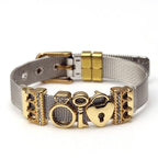Golden Love Two-tone Stainless Steel Mesh Bracelets - lightofjuwelen