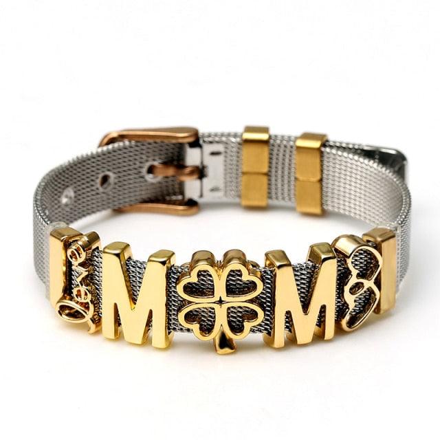Golden Love Two-tone Stainless Steel Mesh Bracelets - lightofjuwelen