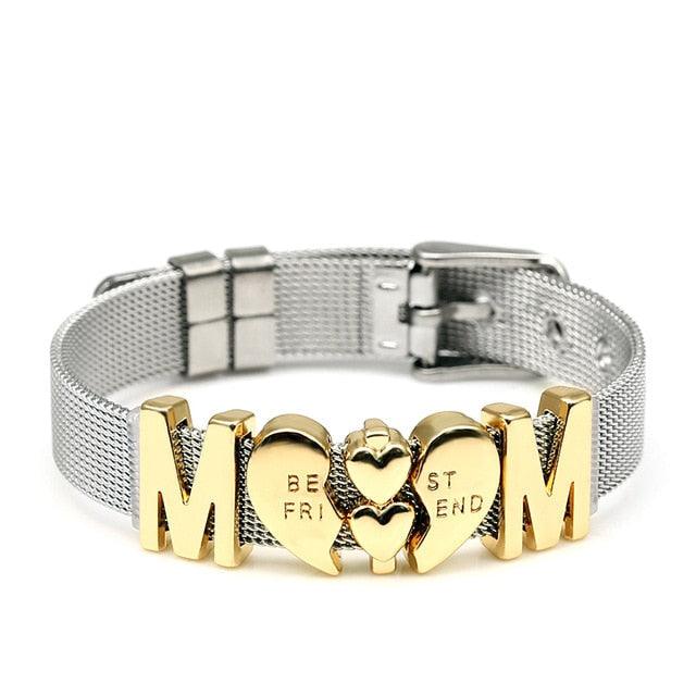Golden Love Two-tone Stainless Steel Mesh Bracelets - lightofjuwelen