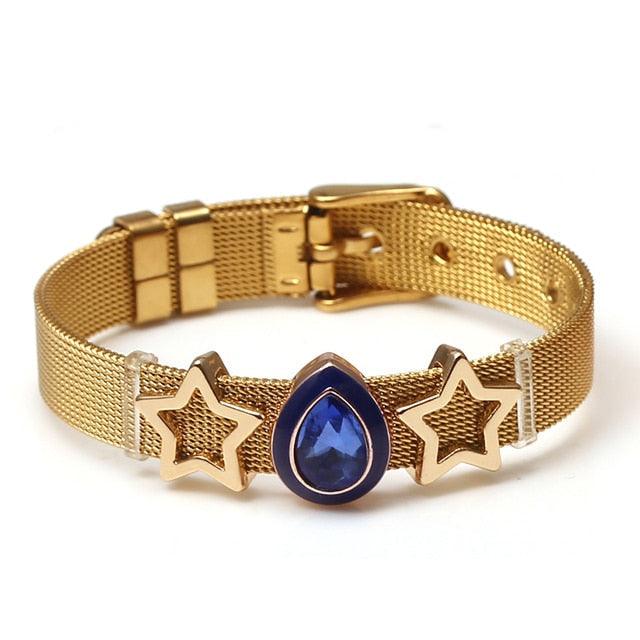 Golden Love Two-tone Stainless Steel Mesh Bracelets - lightofjuwelen